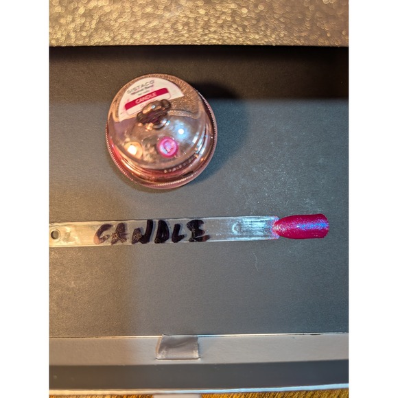 Sistaco Mineral Bond Nail Powder Lot x3 Platinum Zephyr Candle Swatched Only - Picture 3 of 4